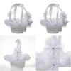 Other Festive Party Supplies Crafts White Pearl Rhinestone Big Bow Flower Basket Wedding Girl Bride Portable Drop Delivery Home Gar Otcok