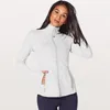 Yoga-Kleidung Lu-78 Top Reißverschlussjacke Kapuzen-Outfit Langarm-Sweatshirts Daumenloch Training Laufjacke Lu Damen Slim Fitnes257N