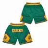 Film Mighty Ducks Green Basketball Shorts Top Stitched With Pocket Banks Bombay Size S-XXL2369