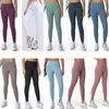 LL-N1903 Pantaloni da donna per nudità Yoga Outfit da corsa Slim Nono Pantaloni Esercizio per adulti Vita alta Abbigliamento fitness caldo Ragazze Skinny elastici278S