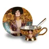 Set di tazze da caffè Gustav Klimt Set da tè in ceramica cinese osseo Klimt Kiss Set da bere in porcellana regalo di lusso Tazza da tè e piattino T220810270i