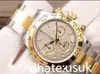 Relógios masculinos 116505 Dial de chocolate de 40 mm 18K Gold rosa Natural Solheless Aço inoxidável No Cronógrafo 2813 Sports Sports Mecânicos Mecânicos Mecânicos