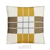 PLAID Letter Designer Pillow Case Living Room Sofa Pillowcover Luxury Room Decor Couch Stol Klassisk bokstav bil Mjuk kashmir Kudde kuddecase Orange Black S04