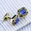 Cuff Links jewelry shirt Fashion cufflink for men Brand link Button metal crystal High Quality Luxury Wedding Male 230908