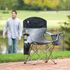 Camp Furniture Coleman Portable Camping Quad Chair with 4-Can Cooler Fishing Chair Foldable Chair Beach Chair Outdoor Furniture HKD230909