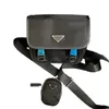 Designer Men's Black Briefcases Fashion Nylon Crossbody Briefcase Shoulder Bag Casual Business Purses Flaps with Triangle Seq223F