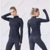 Sweat à capuche à moitié zippé pour femmes Costume de yoga Veste de yoga de créateur Align Yoga Leggings Sensation nue Pantalon de sport taille haute Respirant Entraînement Gym Legging Yoga Train Shorts