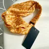 Designer Silk pannband 2022 Ny ankomst lyxiga kvinnor flickor guld gula blommor hårband halsduk hår tillbehör gåvor headwraps 293k