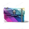 2022 Kurt Geiger London Kensington Rainbow Counter Counter Bag Bagcs Handbags الشهيرة حقائب ملونة للنساء 325 ب