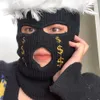 Fietsen Caps Maskers Winter Volledige Gezicht Cover Goud Geld Borduren Ski Masker Hoeden Voor Vrouwen Mannen 3 Gaten Bivakmuts leger Tactische CS War236r