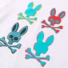 Physcho Bunny Mens T Shirts Psychological Bunny Chemise Psyco Bunny Shirt Men Designer Skull Rabbit Högkvalitativa Korta ärmar Crazy Psychological Bunny 1135