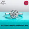 Обручальные кольца AnuJewel 1ct2ct3ct D Цветной ободок Обручальное кольцо Стерлингового серебра 925 пробы для женщин Ювелирные изделия целиком 2303032861