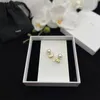 Designer de marca de luxo moda feminina brincos pérola jóias ouro clássico elegante jóias brinco para festa de casamento feminino orelha studs