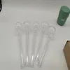 Cachimbos Tubo 18mm Bola 50mm Clear Pyrex Vidro Transparente Queimador de Óleo Tubo Queima Grandes Tubos Dicas de Unhas