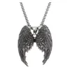 Jewelry Necklace Personalized Angel Wings Feather Men's Steel Pendant Necklace