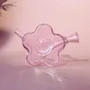 Pink Star Flower Glass Smoking Filter Handmade Pipes Tube Portable One Hitter Waterpipe Bubbler Bongs For Herb Tobacco Cigarette Preroll Rolling Cigar Holder