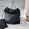 Luxe 22bag petit sac poubelle concepteur grande capacité sac à provisions matériel en métal chaîne sac à dos matelassé unique fermeture éclair portefeuille sac à monnaie sac seau à eau