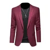 Men's Suits Blazers Fashion Men's Business Casual Blazer White Red Green Black Solid Color Slim Fit Jacket Wedding Groom Party Suit Coat M-6XL 230908