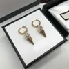 Lyxdesigner charm örhänge glass droppörhängen aretes orecchini för kvinnor festälskare gåva smycken272m