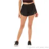 LL 0102 Kvinnor Yoga outfit Girls Shorts Running Ladies Casual Short Pants Adult Trainer Sportswear Training Fitness Wear Breathab5993578