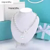 Original Tiffny Steel Seal Letter Love Heart Pendant Necklace For Women Gift With Box Thick Chain Necklace Designer Jewelry Y22032225J