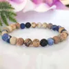 MG1560 Strand Novo Design 6 mm Sodalite E Imagem Jasper Lava Stone Pulseira Mulheres Difusor de Óleo Essencial Yoga Mala Bracelet257c