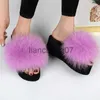 Slippers Sandals Coolsa New Womens Real Fur Sandals Lady Fluffy Slides Casual Furry Flip Flops Woolen Plus Platform Shoes 230417 x0909