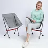 Camp Furniture Outdoor Ultralight Folding Camping Chair Bearing 150KG Picnic Hiking Travel Foldable Fishing Portable Chair Beach Moon Chair HKD230909