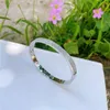 Hot Luxe Top Fijne Merk Pure 925 Sterling Zilveren Sieraden Vrouwen Easy Lock Bangle Rose Geel Goud Volledige Diamanten Bangle bruiloft Engagement Belangrijkste Diamanten Armband