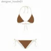 Womens Swimwear Clássicos Carta Bikini Set Designer Duas Peças Biquinis 2023 Halter Sexy Acolchoado Push Up Swimsuit XL Moda Swimwear Mulheres Biquinis com tags em estoque