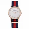 Cagarny Watches Women Fashion Quartzc Watch Clock Woman Rose Gold Ultra Thin Case Nylon Watchband Casual Ladies246J