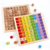 99 Multiplikationstisch-Spielzeug, Montessori-pädagogisches Mathematik-Holzspielzeug für Kinder, Kinder, Holz, Babyspiel, Arithmetik-Lehrmittel