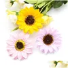 Decorative Flowers Wreaths 25 Pcs Diy Foam Artificial Flower Head Sunflower Soap Bouquet Gift Box Decoration Collocation Shop Supp Otbif