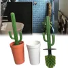 Ensemble d'accessoires de bain, brosse de toilette innovante à tête Dense en plastique, Cactus mignon, nettoyeur de nettoyage à Long manche pour la maison 2234