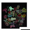 Shoe Parts Accessories Cute Cartoon Pvc Charms Shoes Buckles Glow Luminous Buckle Fit Bracelets Clog Jibz Girls Kids Gift Drop Deliver Dhngl