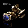 Cuff Links jewelry shirt Fashion cufflink for men Brand link Button metal crystal High Quality Luxury Wedding Male 230908