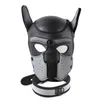 Fashion Dog Mask Puppy Cosplay Full Head för vadderad latexgummirollspel med öron 10 Färg 220715268U