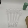 Cachimbos Tubo 18mm Bola 50mm Clear Pyrex Vidro Transparente Queimador de Óleo Tubo Queima Grandes Tubos Dicas de Unhas