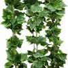 Guirlande de feuilles de raisin artificielles en soie, 10 pièces, fausse vigne, lierre, décoration intérieure et extérieure, fleur de mariage, feuilles vertes, décoration 241j