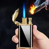 Tapestries Creative Dragon Double Fire Lighter Jet Flame Open Conversion Windproof Inflatable Novelty Men's GiftTapestries291E