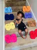 Slippers Slippers New color Teddy bear kids slipper suitable for 5-10 years olds kids house bedroom fur slipper for boy and girl 0217V23 Q230909