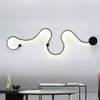 LED Snake wall lamps Modern minimalist creative curve lights Creative Acrylic Light Lamp Nordic Belt Sconce For Dec2864