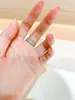 2023 Luxe kwaliteit S925 zilveren bedel punkband ring met diamant in twee kleuren verguld met stempeldoos PS7643B