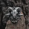 Klaster Pierścienie Unikalne punk gotycka satanistyczna Demon Pierścień Czaszka Mężczyzn biżuterii Prezent Zwierzęta Palca