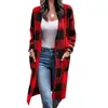 Damenblusen Hemden Frauen Lose Plaid Lange Blusenhemden Frühling Herbst Langarm Taschenknopf Bluse Tops JYXFS-JW0867 230908