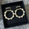 Designer Bijoux De Mariage Cadeaux Charme Boucle D'oreille Marque Haut De Gamme Boucles D'oreilles Lettre Plaqué Or Argent Cuivre Boucle D'oreille Goutte Incrustée Cristal Accessoire De Mode