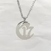 ICP stort kapitel 17 Ouija MacC Juggalo Pendant Charms Rostfritt stål NK Curb Chain Necklace 4mm 18-32 tum silver266v