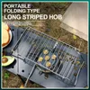 Camp Kitchen BBQ Grill Multifunctional Filemfire Campfire محمولة من الفولاذ المقاوم للصدأ التخييم صرت غاز موقد الوقوف في الهواء الطلق رف 230909