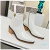 Designer zíper nova versão alta de botas femininas de comprimento médio couro impresso tecido emenda sexy elegante solas confortáveis