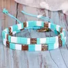 Mode-2 Stuks Kleurrijke Miyuki Tila Tegel Glas Rocailles Liefhebbers Armbanden Boho Verstelbare Polsband Sieraden Geschenken Voor Vrouwen Meisjes 199C